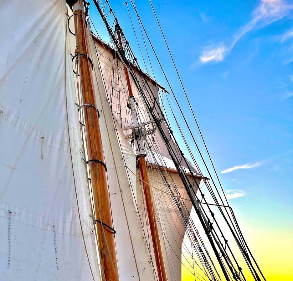 Last light: Square sails on Lake Huron
