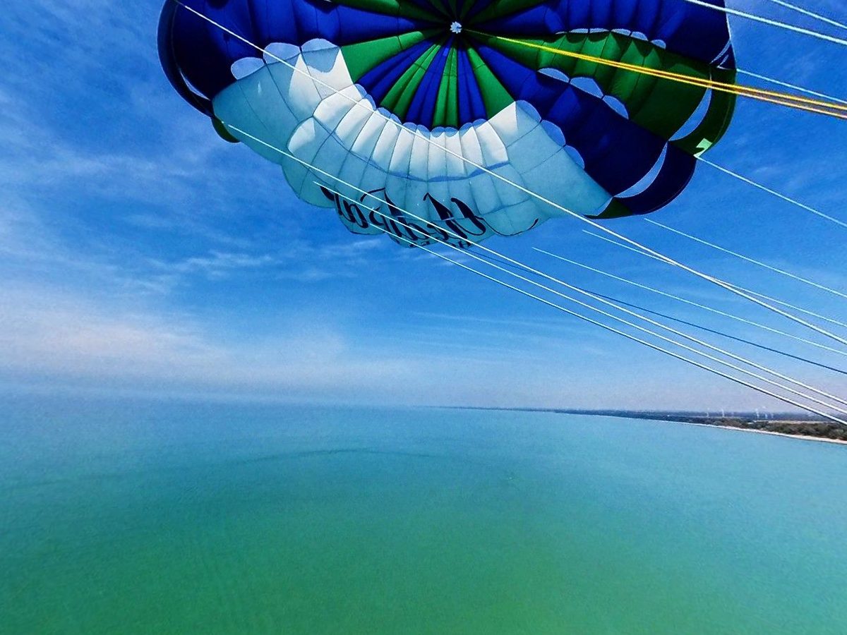 From the chute: Parasailing over Lake Huron